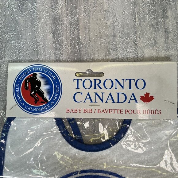 Hockey Hall Of Game Baby Bib Toronto Canada Waterproof Plastic Vinyl Dophes - Picture 7 of 7